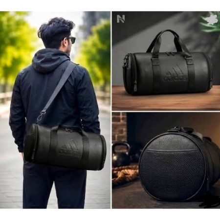Premium Black Barrel Duffle Bag